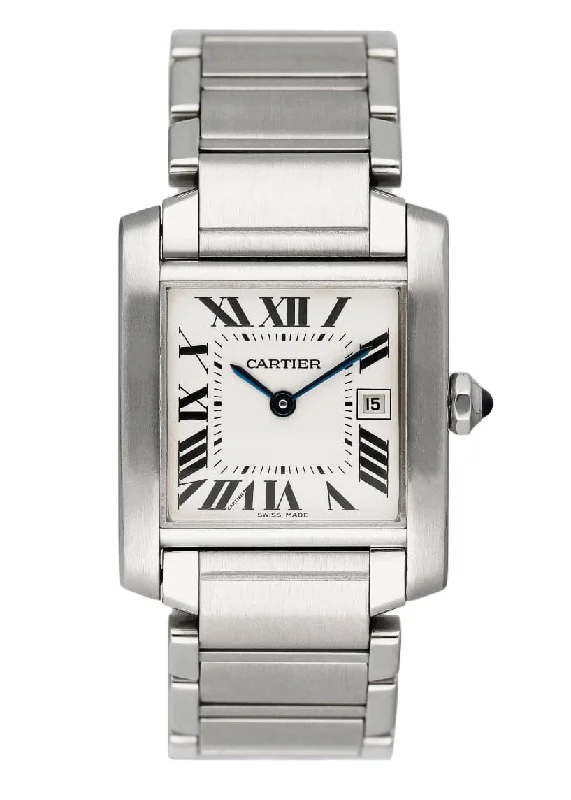 Cartier Ronde Croisière watches -Cartier Tank Francaise W51011Q3 Stainless Steel Midsize Ladies Watch